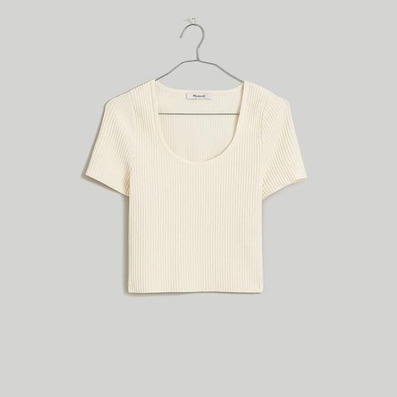 Madewell Crop Sweater Tee new ivory color - Picture 1 of 6